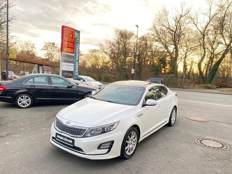 Weiß Gebraucht 2014 Kia Optima Hybrid Spirit Limousine | 6.990 € - Bild 1/4