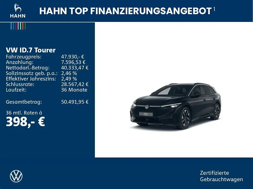 Gebraucht VW ID.7 Pro 210 kW (286 PS) 2025 Schwarz Kombi