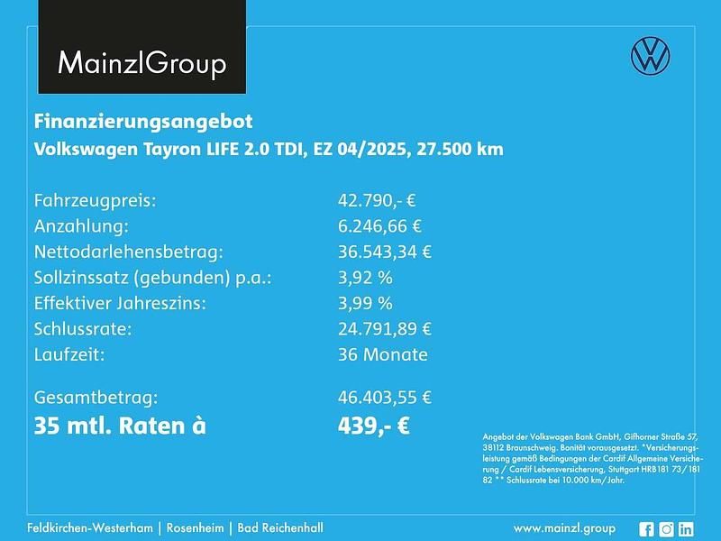 Gebraucht VW Tayron S 193 PS (141 kW) 2025 Ultra violet metallic SUV