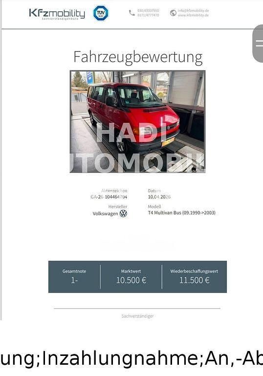 Używany VW T4 68 KM (50 kW) 1996 Czerwony Van