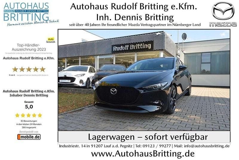 Schwarz Neu 2025 Mazda 3 Exclusive-Line Limousine | 29.890 € (Fairer Preis) - Bild 1/4