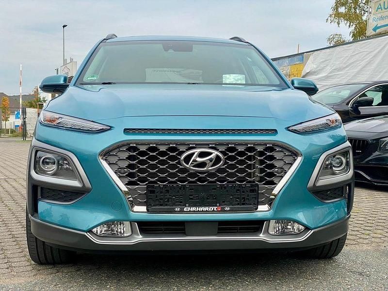 Ceramic blue Gebraucht 2020 Hyundai Kona Premium SUV | 18.600 € (Guter Preis) - Bild 1/4