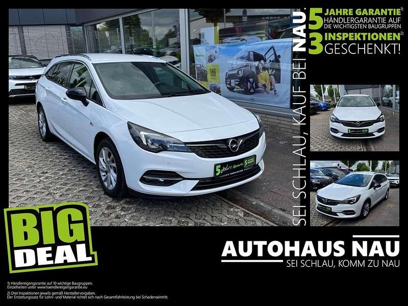 Schnee weiß Gebraucht 2022 Opel Astra Elegance Kombi | 16.990 € (Guter Preis) - Bild 1/4