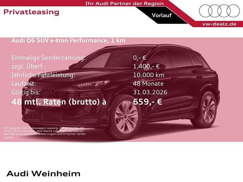 Schwarz Neu 2026 Audi Q6 e-tron Performance SUV | 71.499 € (Superpreis) - Bild 1/4