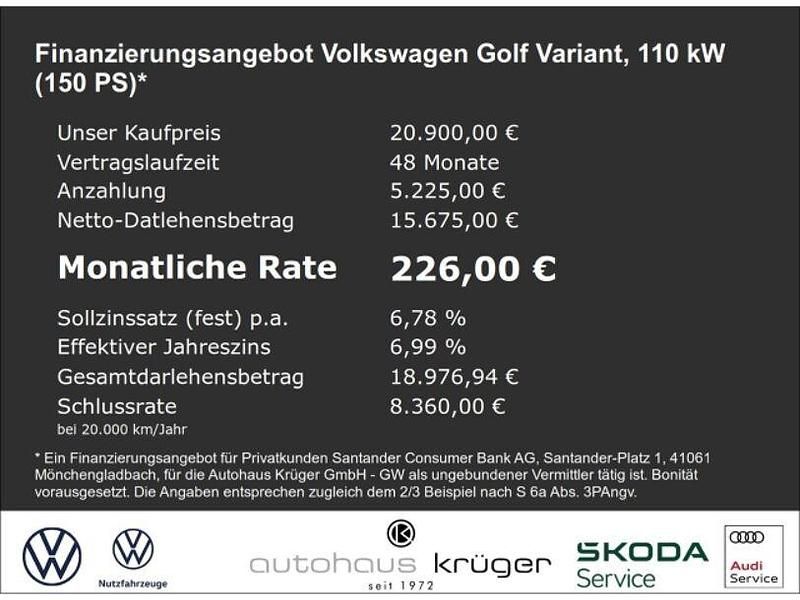 Gebraucht VW Golf VIII Life 150 PS (110 kW) 2022 Schwarz Kombi