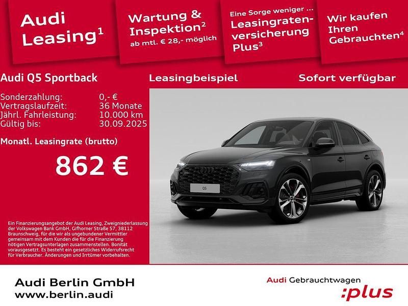 Schwarz Gebraucht 2025 Audi Q5 Sportback S-Line SUV | 69.400 € - Bild 1/3