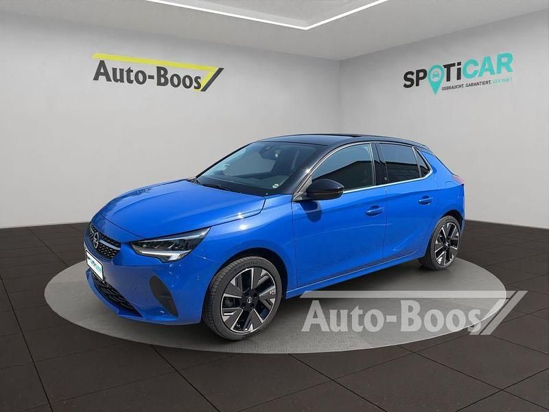 Gebraucht Opel Corsa-e Elegance 100 kW (136 PS) 2022 Voltaik blau metallic/dach karbon schwarz metallic Kleinwagen