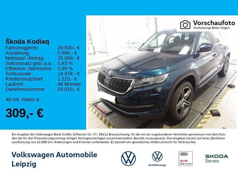 Blau Gebraucht 2018 Skoda Kodiaq Style SUV | 29.930 € (Fairer Preis) - Bild 1/3