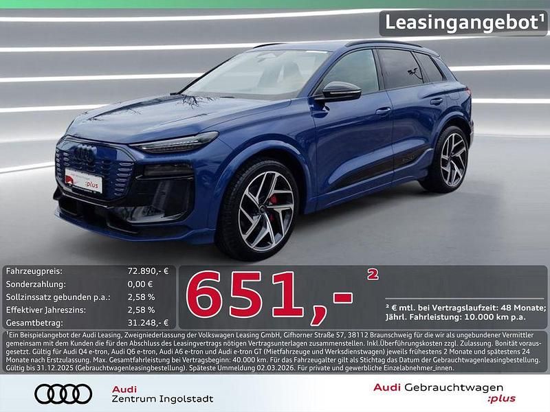 Ascariblau metallic Gebraucht 2024 Audi Q6 e-tron Edition .1 SUV | 72.890 € (Guter Preis) - Bild 1/3