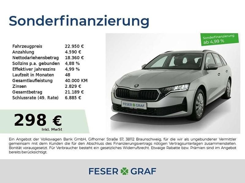 Brilliantsilber metallic Gebraucht 2025 Skoda Octavia Essence Kombi | 22.950 € (Guter Preis) - Bild 1/4
