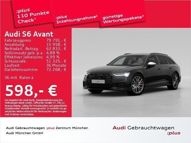 Schwarz Gebraucht 2024 Audi S6 Sport Kombi | 79.791 € (Teuer) - Bild 1/2
