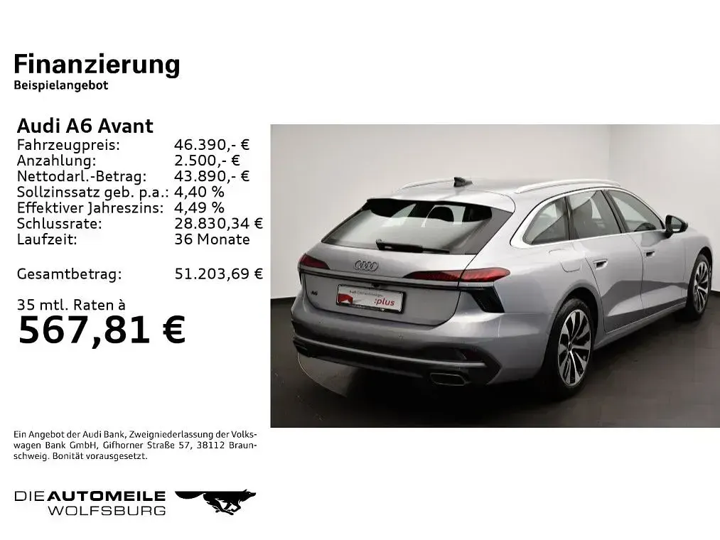 Gebraucht Audi A6 Ambiente 204 PS (150 kW) 2025 Florettsilber metallic Kombi