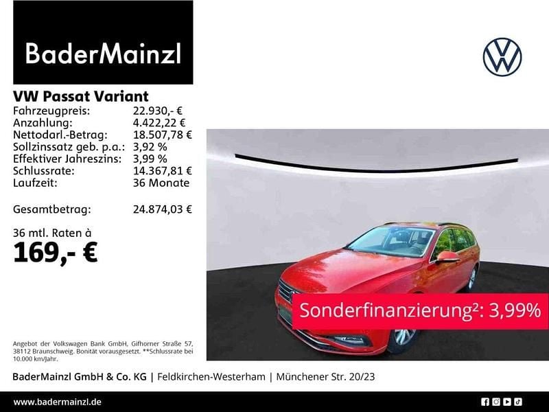 Tornadorot Gebraucht 2023 VW Passat Business Kombi | 22.930 € (Guter Preis) - Bild 1/3