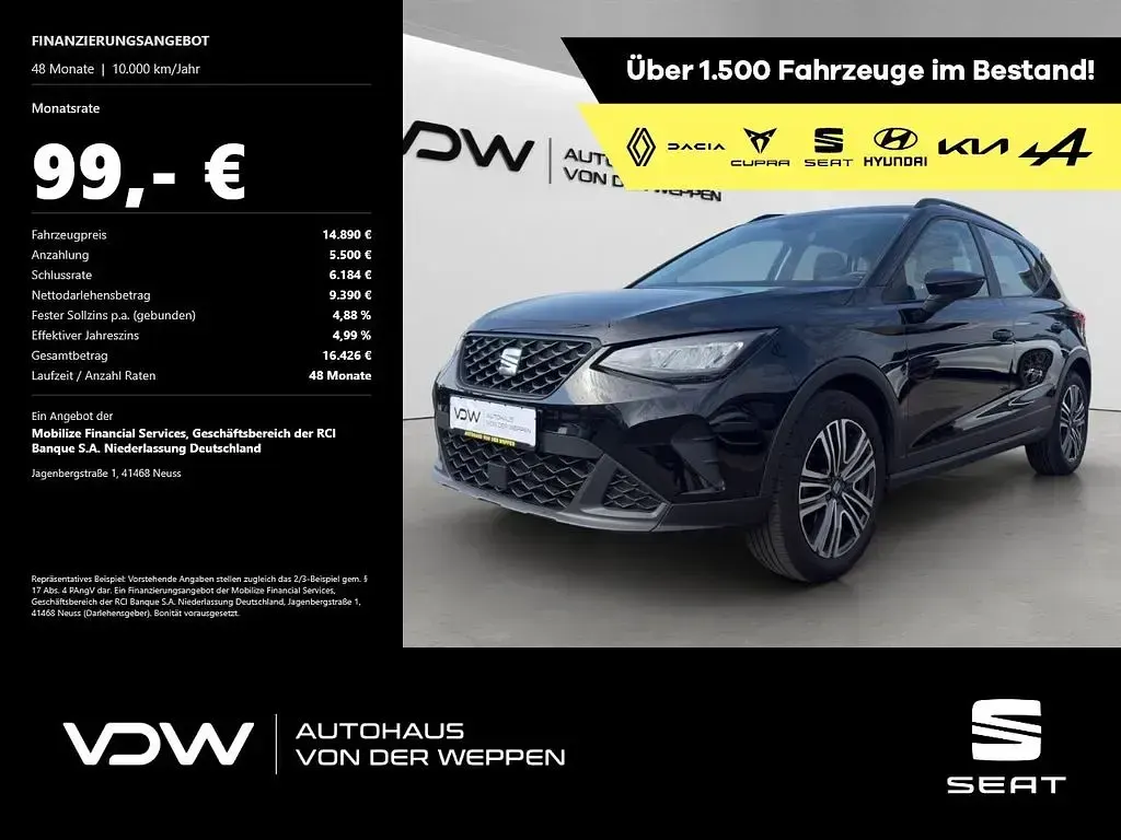 Gebraucht Seat Arona Style 95 PS (69 kW) 2024 Schwarz SUV