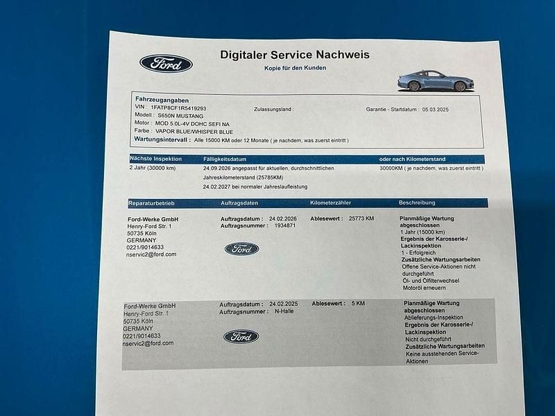 Gebraucht Ford Mustang GT Fastback 446 PS (328 kW) 2025 Vapor blue/whisper blue Coupé