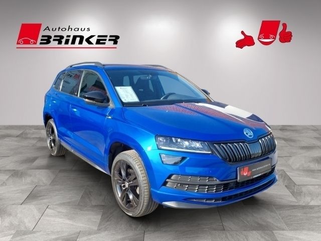 Blau Gebraucht 2019 Skoda Karoq SportLine SUV | 23.930 € (Etwas zu teuer) - Bild 1/4
