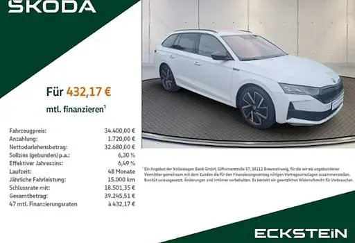 Gebraucht Skoda Octavia SportLine 150 PS (110 kW) 2024 Weiß Kombi