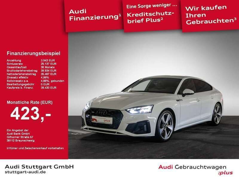 Weiß Gebraucht 2022 Audi A5 S-Line Coupé | 40.920 € (Teuer) - Bild 1/2