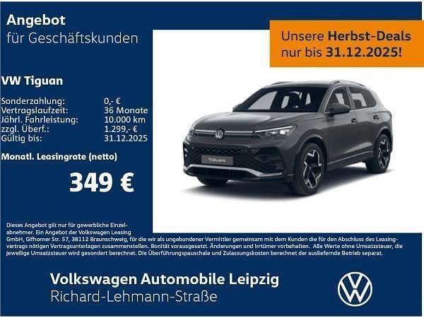 Grau (uranograu) Neu 2025 VW Tiguan R-line SUV | 50.691 € (Superpreis) - Bild 1/3