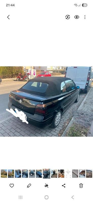 Gebraucht VW Golf Cabriolet 2001 Schwarz Cabrio