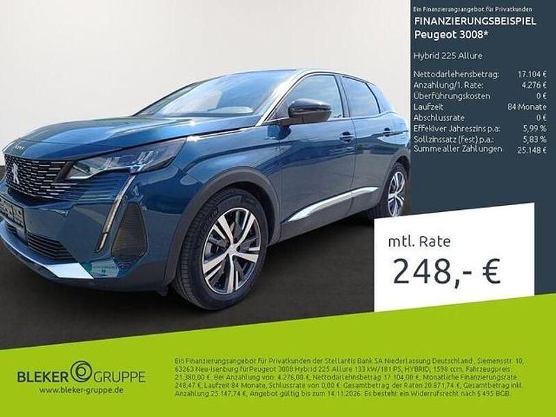 Celebes blau (metallic) Gebraucht 2022 Peugeot 3008 Allure SUV | 21.380 € (Superpreis) - Bild 1/3