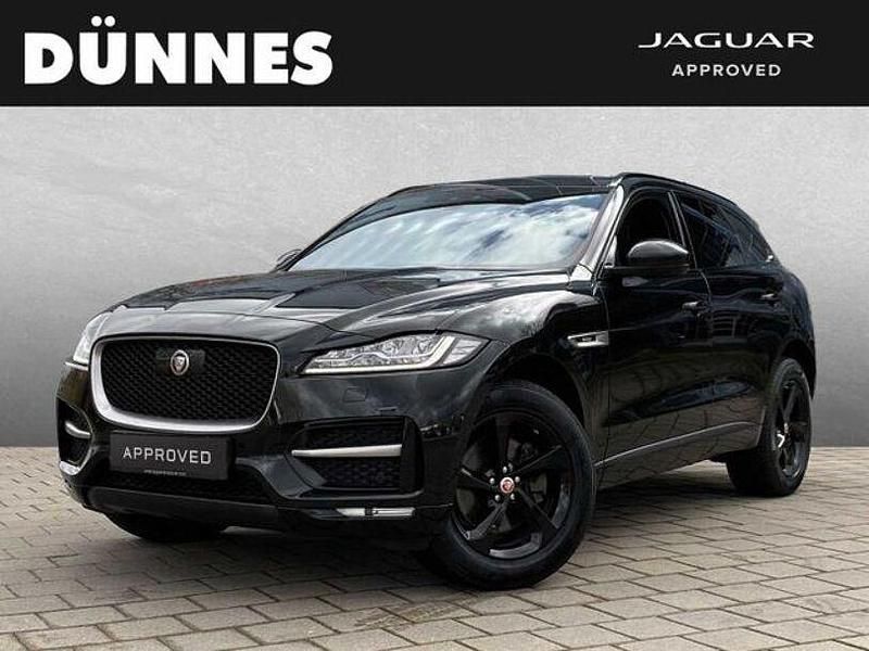 Schwarz (santorini black) Gebraucht 2019 Jaguar F-Pace R-Sport SUV | 44.650 € - Bild 1/4