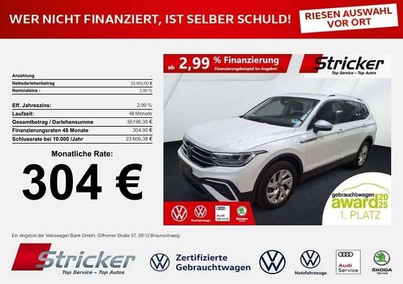 Pure white Gebraucht 2024 VW Tiguan Allspace Life SUV | 33.949 € (Superpreis) - Bild 1/3