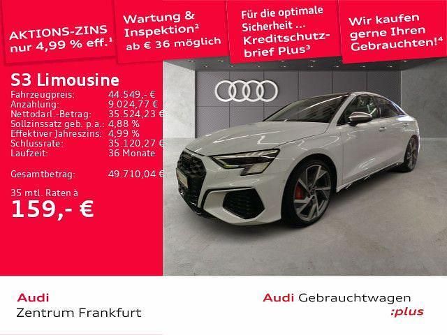 Gletscherweiß metallic Gebraucht 2024 Audi S3 Sport Limousine | 44.549 € (Fairer Preis) - Bild 1/2