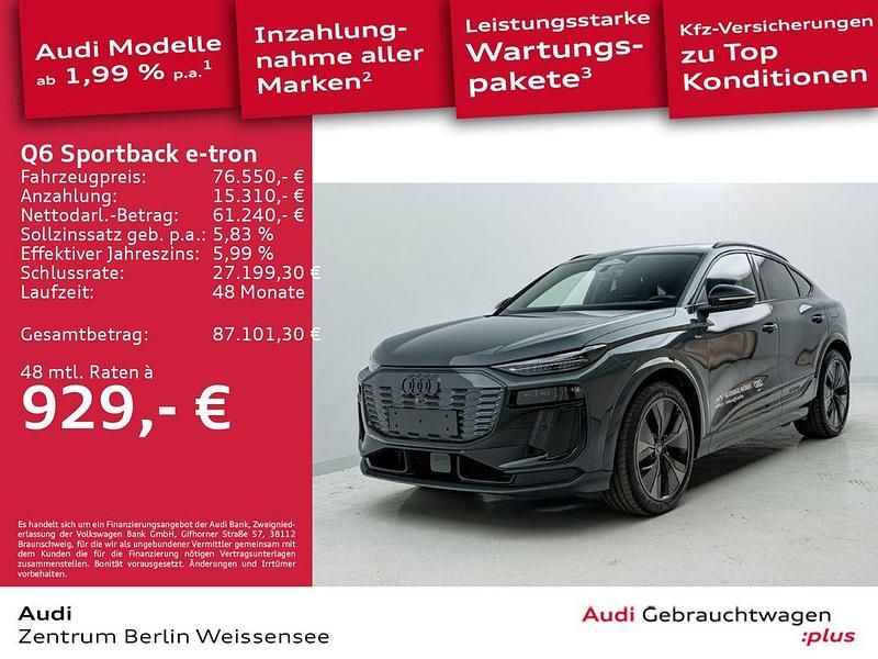 Magnetgrau Gebraucht 2025 Audi Q6 Sportback e-tron Performance SUV | 76.550 € (Guter Preis) - Bild 1/4