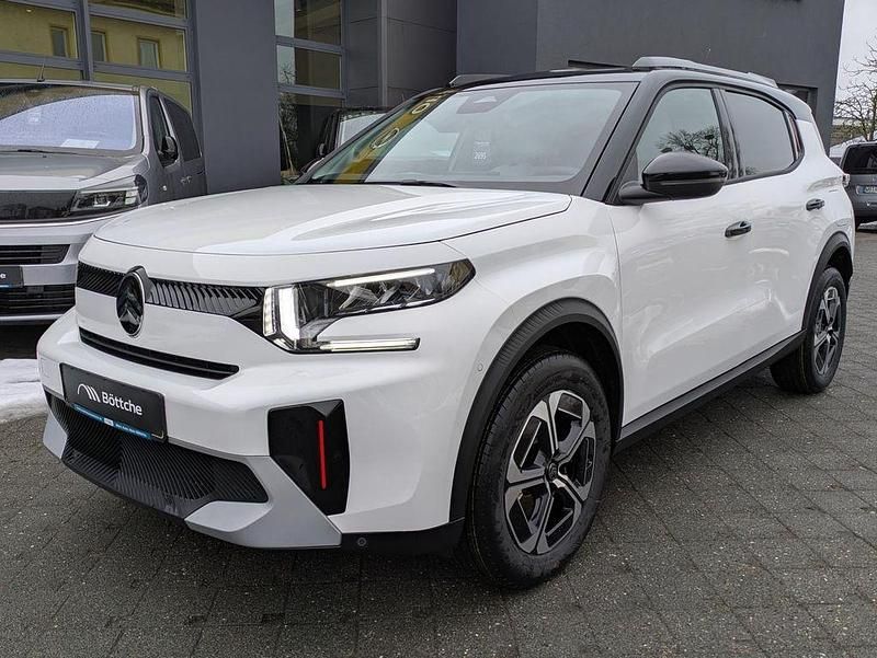 Neu Citroën e-C3 Aircross 83 kW (113 PS) 2026 Lack weiss banquise/typ spiegel flach standard SUV