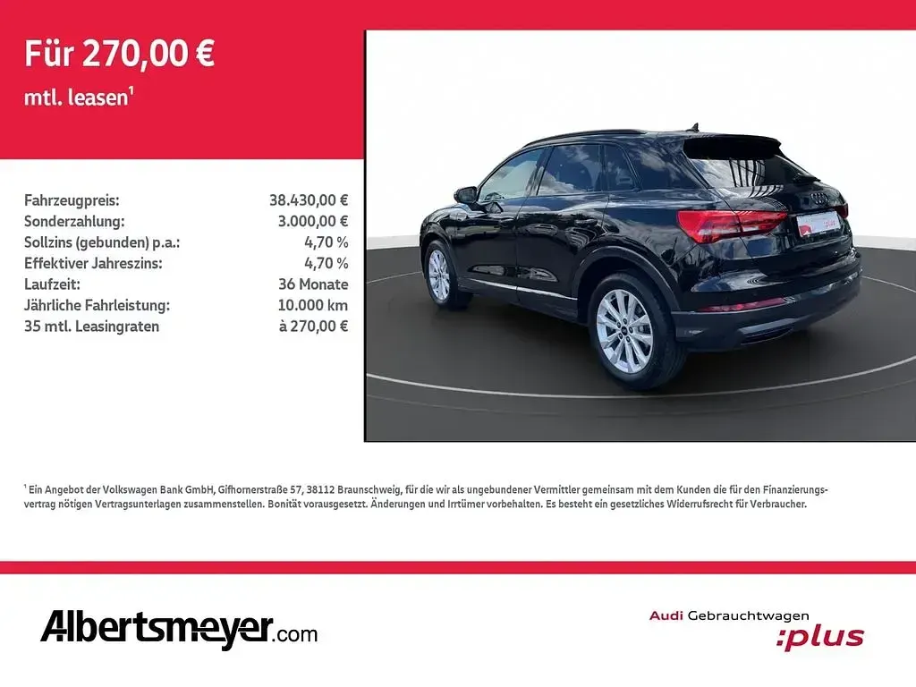 Gebraucht Audi Q3 Ambiente 190 PS (139 kW) 2025 Schwarz SUV