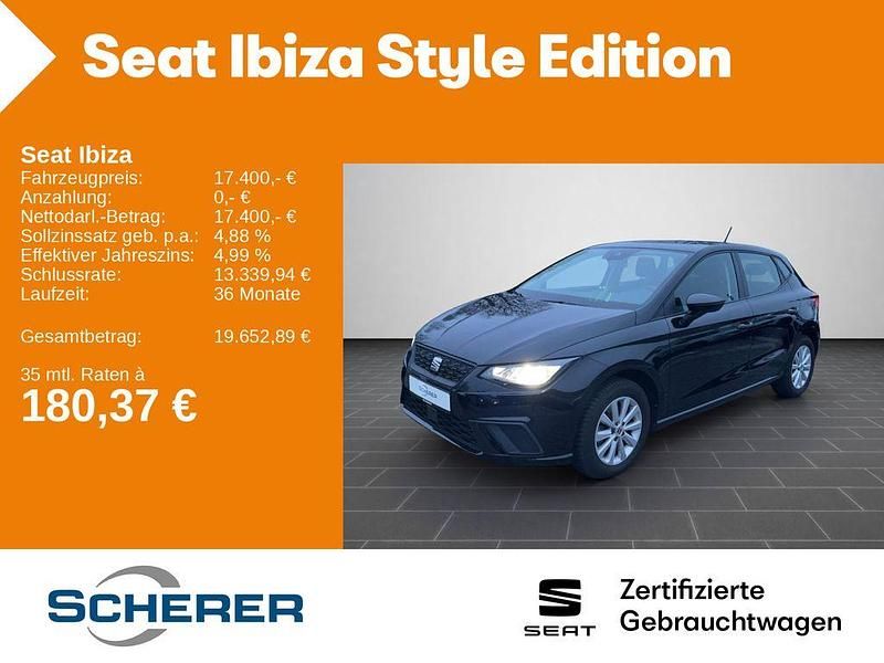 Gebraucht Seat Ibiza Style 116 PS (85 kW) 2024 Midnight schwarz metallic (metallic) Limousine