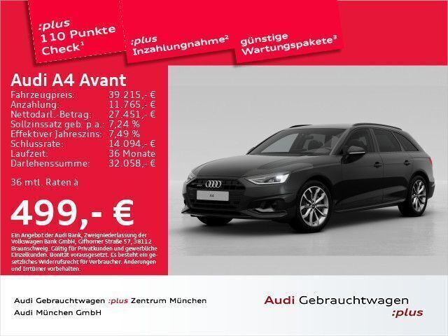 Mythosschwarz metallic Gebraucht 2024 Audi A4 Advanced Plus Kombi | 42.762 € - Bild 1/2