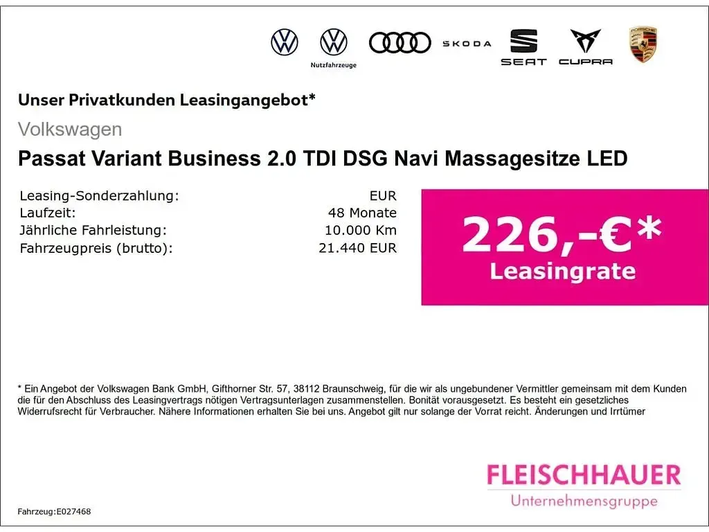 Gebraucht VW Passat Business 150 PS (110 kW) 2022 Silber Kombi