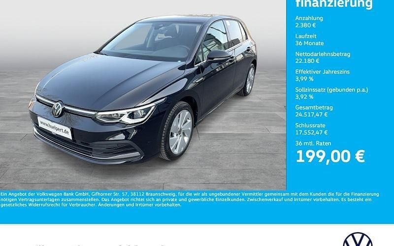 Gebraucht VW Golf VIII Style 131 PS (96 kW) 2024 Schwarz Limousine