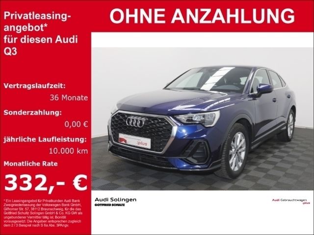 Blau Gebraucht 2024 Audi Q3 Sportback Design SUV | 37.990 € (Guter Preis) - Bild 1/4
