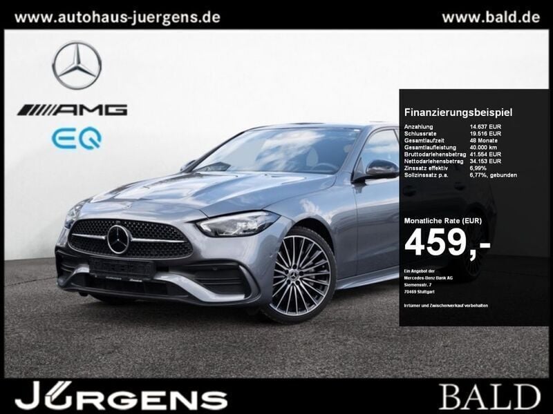 Grau metalliclack selenitgrau Gebraucht 2024 Mercedes C180 AMG Limousine | 45.780 € (Teuer) - Bild 1/4