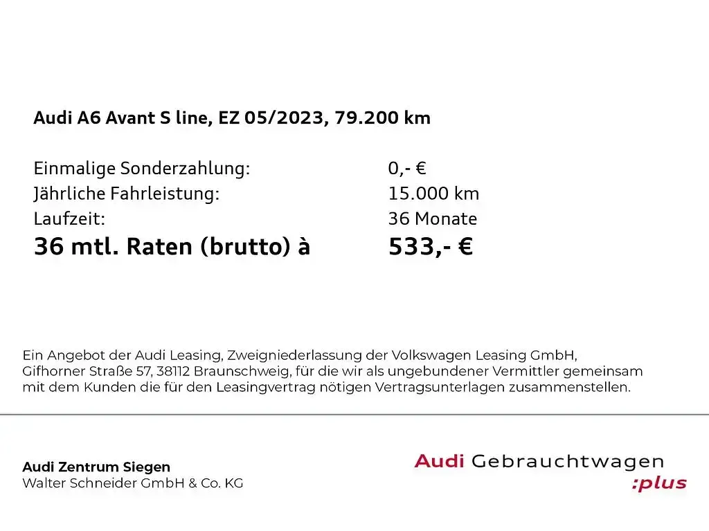 Gebraucht Audi A6 S-Line 367 PS (269 kW) 2023 Blau Kombi