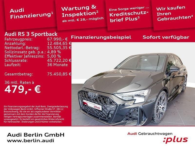 Gebraucht Audi RS3 Sportback Ambiente 400 PS (294 kW) 2025 Mythosschwarz metallic Kleinwagen