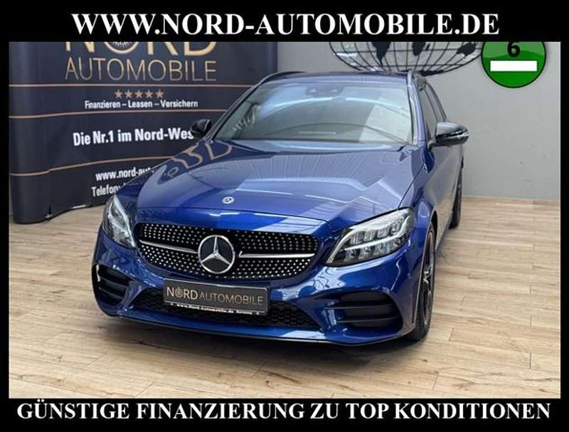 Blau Gebraucht 2021 Mercedes C220 AMG Kombi | 29.950 € (Fairer Preis) - Bild 1/3