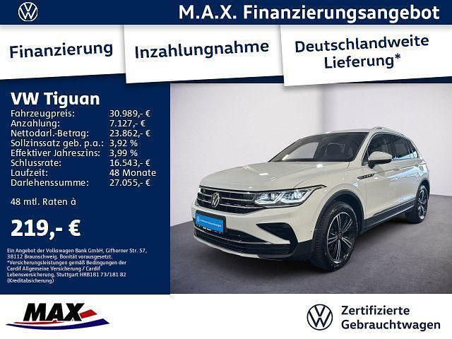Weiß Gebraucht 2021 VW Tiguan Elegance SUV | 30.989 € (Guter Preis) - Bild 1/3
