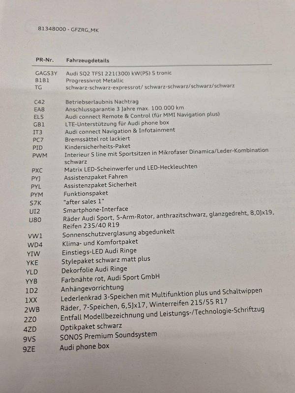 Gebraucht Audi SQ2 Comfort 300 PS (220 kW) 2024 Rot SUV