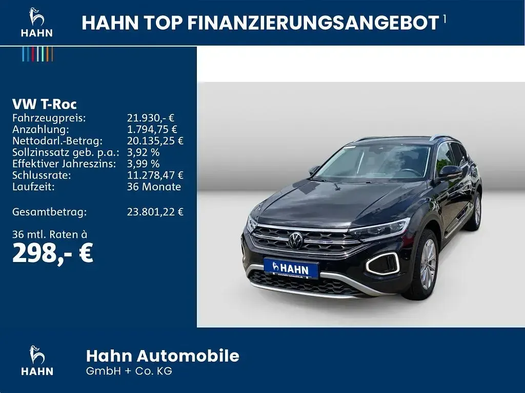Gebraucht VW T-Roc Style 110 PS (80 kW) 2022 Deep black perleffekt SUV