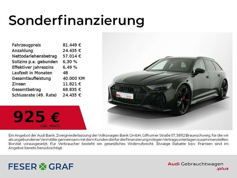 Mythosschwarz metallic Gebraucht 2021 Audi RS6 Sport Kombi | 78.950 € (Etwas zu teuer) - Bild 1/2