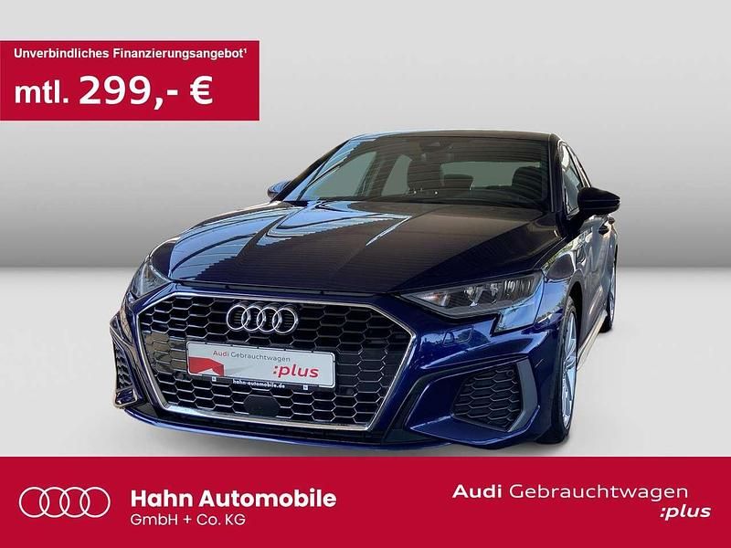 Navarrablau metallic Gebraucht 2022 Audi A3 S-Line Limousine | 25.990 € (Fairer Preis) - Bild 1/3