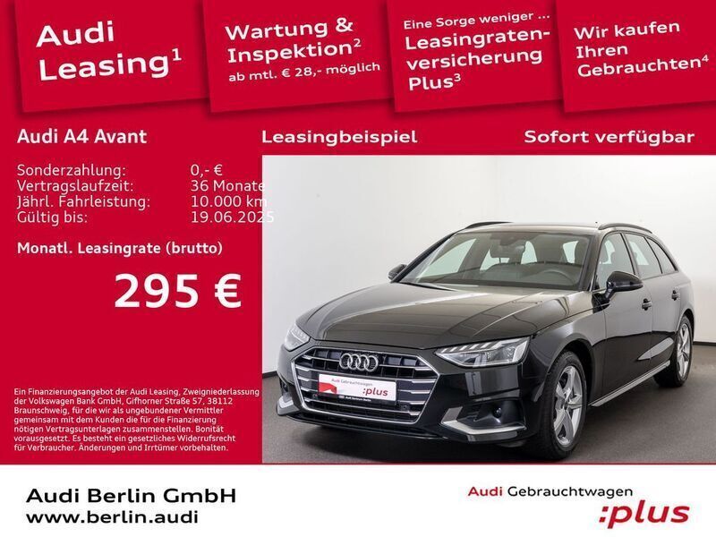 Mythosschwarz metallic Gebraucht 2024 Audi A4 Advanced Plus Kombi | 41.600 € - Bild 1/3