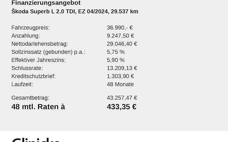 Gebraucht Skoda Superb LAURIN & KLEMENT 150 PS (110 kW) 2024 Silber Kombi