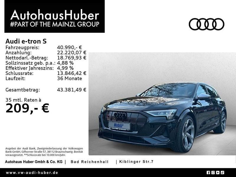 0e mythosschwarz metallic Gebraucht 2022 Audi e-tron Ambiente SUV | 40.990 € (Guter Preis) - Bild 1/4