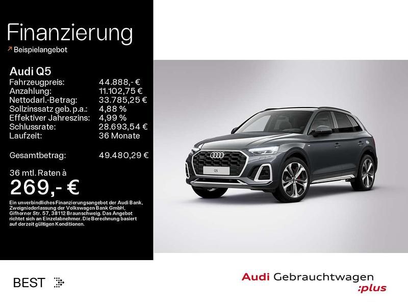 Grau Gebraucht 2022 Audi Q5 S-Line SUV | 44.688 € (Fairer Preis) - Bild 1/3