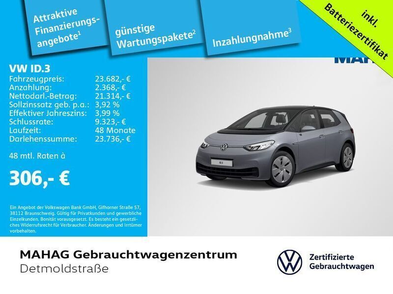 Gebraucht VW ID.3 Pro 106 kW (145 PS) 2022 Grau Kleinwagen